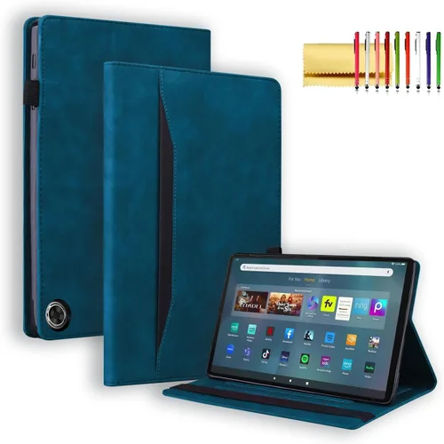 Vista 8 de Funda tipo folio para Amazon Fire Max 11 2023 (13ª generación), piel sintética, soporte multiángulo, carcasa trasera de poliuretano termoplástico