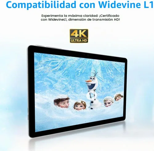 Vista 6 de Crelander Tablet Android 15 de 10.1 pulgadas, tableta Android de 12 GB+128 GB, batería de 8000 mAh, pantalla táctil de 1280 x 800, WiFi Rosa