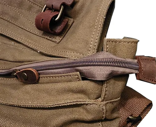 Vista 8 de Bolso de hombro para hombres, bolso mensajero de lienzo militar clásico de Berchirly, de 13.3–17.3 pulgadas, de regreso a la escuela