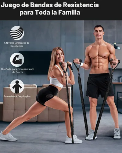 Vista 7 de Resistance Bands, Exercise Bands, Resistance Bands for Working Out, Pull Up Assistance Bands, Work Out Bands with Handles for Men and Women Fitness