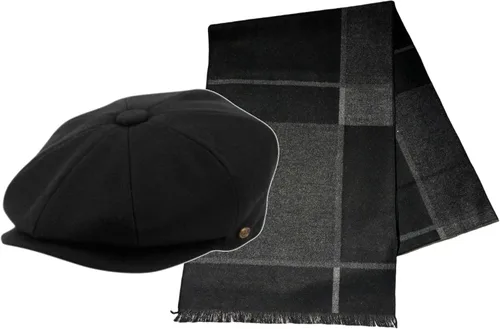 Vista 33 de Hombres de lana Newsboy Cabbies Otoño Invierno Clásico Patchwork Plaid Apple Cap Golf Sombrero Multicolor