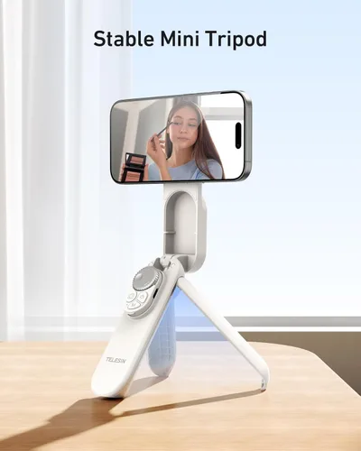 Vista 9 de TELESIN - Mini palo magnético para selfie, trípode para teléfono para iPhone 17 16 y Android Portable Pocket-Size Phone Stand with Zoom Remote