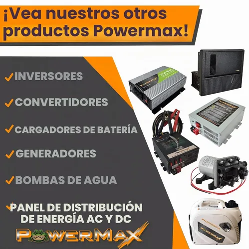 Vista 5 de Cargador de batería PowerMax PMBC-75 de 75 amperios y 12 V con abrazaderas.