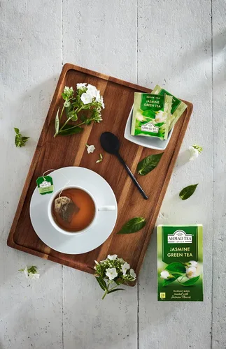 Vista 8 de Ahmad Tea Green Tea, Jasmine Romance, 20 unidades (paquete de 6) - Sin cafeína y sin azúcar