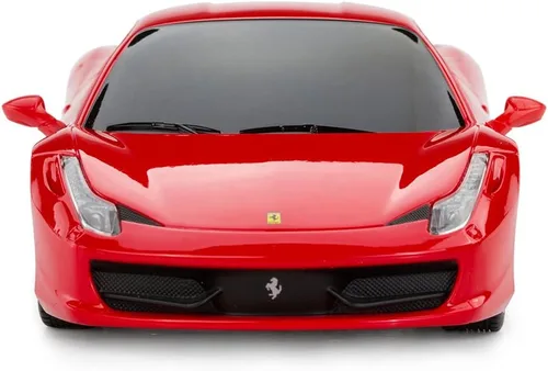 Vista 3 de RASTAR Coche de control remoto Ferrari, escala 1/24 Ferrari 458 Italia, coche de juguete Ferrari rojo