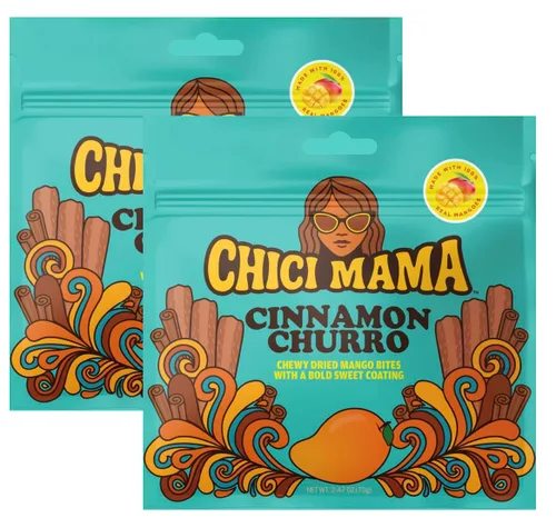 Vista 14 de Chici Mama Blue Raspberry Limeade - Bocadillos de mango, paquete de 2 – Hecho con mango real Golosinas masticables y jugosas alternativas Sin