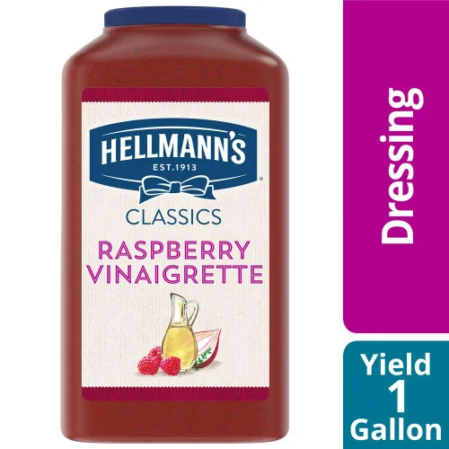 Vista 4 de Hellmann's Classics - Jarra de vinagreta de frambuesa, sin gluten, sin sabores artificiales ni jarabe de maíz de alta fructosa, colores de fuentes