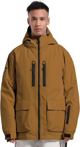 Vista 13 de GSOU SNOW Mens Baggy Snowboard Jacket Snow Ski jacket Waterproof Beige