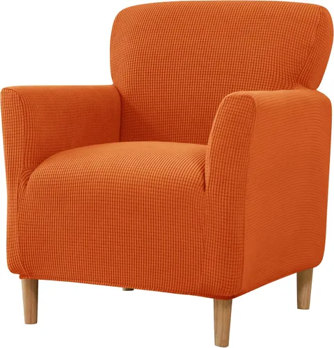Vista 41 de LiveGo - Funda elástica para sillón de mediados de siglo moderno de 1 pieza, fundas de acento de jacquard para silla con brazos, fundas impermeables