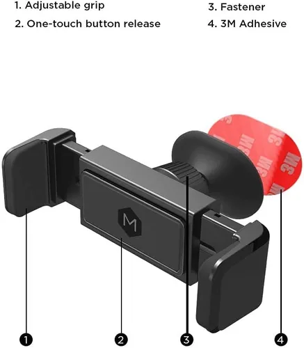 Vista 7 de Simpl Grip - Soporte para teléfono para salpicadero, soporte de agarre rápido de un solo toque compatible con iPhone 12-17 y iPhone Air