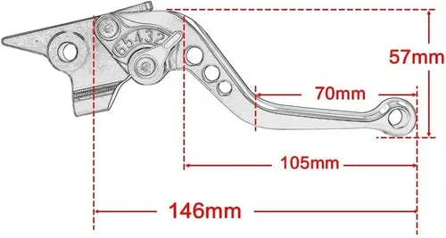 Vista 2 de DOUKI Manillar de motocicleta Yamaha FJ09 MT09 MT-09 FZ-09 FZ09 2013-2021 2020 2019 2018 2017 2016 Manillar de motocicleta ajustable Palancas