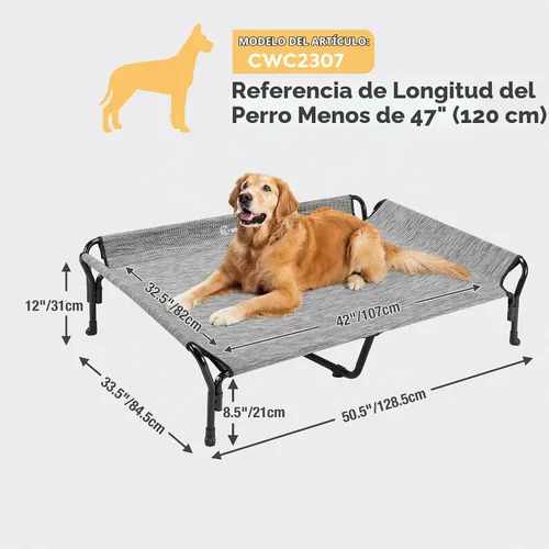 Vista 3 de Veehoo Cama elevada refrescante para perros, cuna elevada para perros con Negro plateado