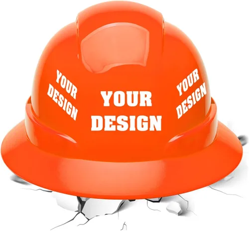 Vista 9 de Casco de seguridad con logotipo personalizable, protector para la cabeza, para trabajo al aire libre (naranja (nuevo estándar))