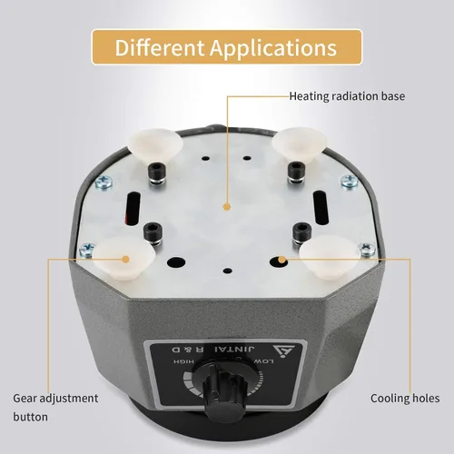 Vista 7 de Annhua Vibrador dental oscilador de laboratorio de 4 "agitador redondo, vibradores dentistas equipo de laboratorio máquina para mezclar yeso, yeso