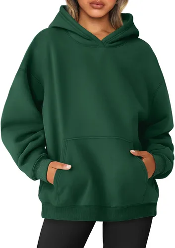 Vista 11 de AUTOMET Sudaderas de gran tamaño con capucha de forro polar para mujer, camisas de manga larga, sudaderas con bolsillo para otoño 2025
