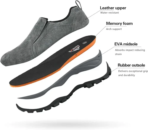 Vista 4 de NORTIV 8 Mocasines sin cordones para caminar para hombre