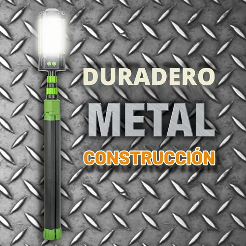 Vista 4 de PowerSmith Luz de trabajo recargable con soporte de 4500 lúmenes, luz de trabajo magnética, construcción de trípode de metal duradero, paneles