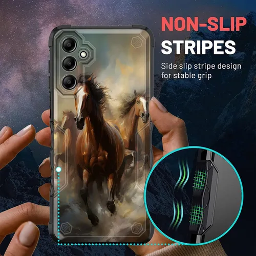Vista 457 de Funda para Galaxy A14 5G, [Doble Capa][Protección contra Caídas de Grado Militar de 10 Pies] [Antideslizante] Funda Resistente a Prueba de Golpes