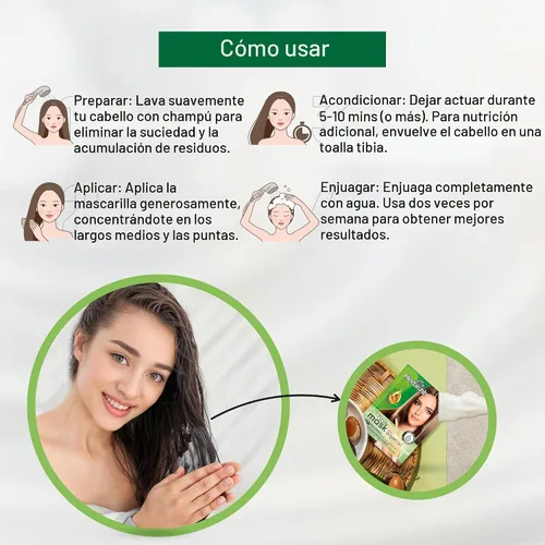 Vista 7 de Herbishh Mascarilla de argán para el cabello, acondicionador e hidratación