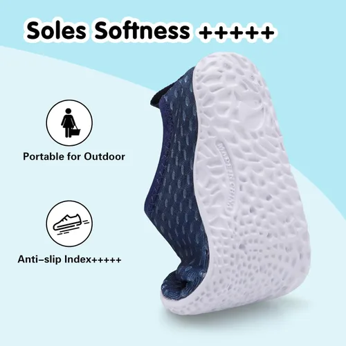 Vista 6 de Centipede Demon Zapatos de agua para niños y niñas, calcetines acuáticos descalzos para natación, playa, calcetines de verano, transpirables