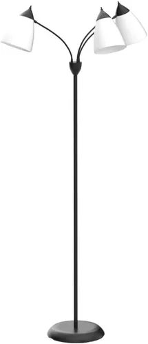 Vista 4 de DINGLILIGHTING DLLT - Lámpara de pie moderna para lectura, 3 luces con cuello de ganso flexible ajustable, lámpara de árbol de pie para sala