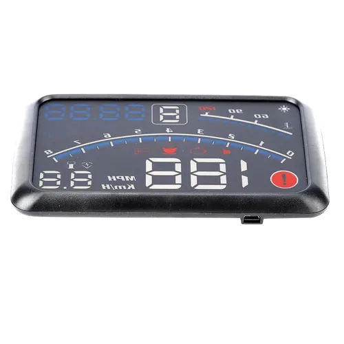 Vista 6 de OBD2 - Velocímetro digital universal de 5.5 pulgadas, proyector de parabrisas, alarma de sobrevelocidad, kmh/mph