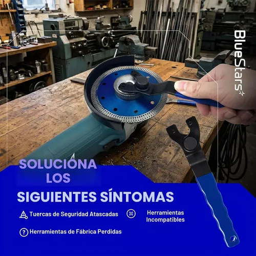 Vista 6 de BlueStars SEWA20 - Llave inglesa ajustable para amoladora de tuerca