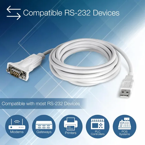 Vista 7 de TRENDnet Cable convertidor USB a serie de 9 pines, TU-S910, adaptador USB a serie RS232, compatible con Windows y Mac, USB1.1, USB2.0, USB3.0, 9.8