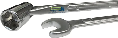Vista 3 de Flex Socket (6 piezas) Juego de llaves de 6 puntos con cabezales flexibles y extremos abiertos