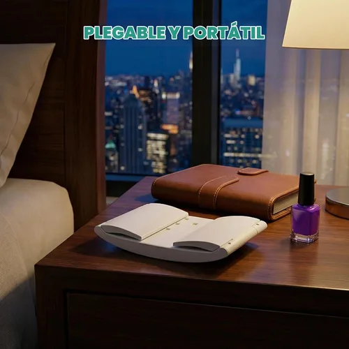 Vista 3 de Lámpara de uñas LED UV espaciosa secadora de luz de curado plegable para esmalte de uñas de gel (lámpara blanca pro)