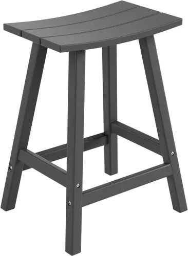 Vista 24 de HDPE Laguna Contempo - Taburete de silla de montar de 24 pulgadas, color negro