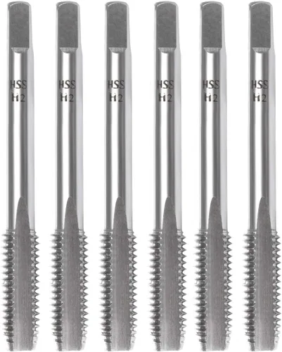 Vista 10 de M3 x 0.020 in máquina de grifo HSS métrico mano derecha rosca 3 flautas rectas Taper y enchufe (10 piezas)