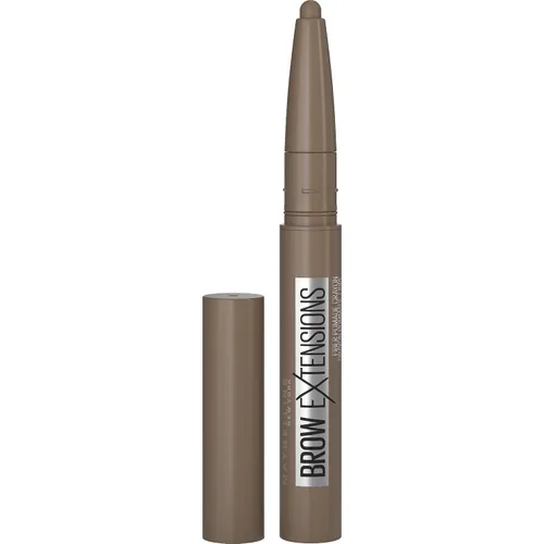 Vista 8 de Maybelline Brow Extensions - Crayón de pomada con fibras, maquillaje en lápiz para cejas, maquillaje de ojos, acabado mate suave, para cejas más 248