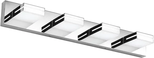 Vista 68 de SineRise - Moderna lámpara LED para tocador de baño (2 luces, 39.4 cm, regulable), iluminación de pared de baño moderna de acrílico cepillado sobre
