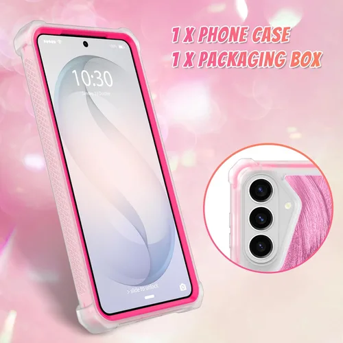 Vista 639 de Bonoma - Funda compatible con Samsung Galaxy S21 Plus, diseño de corazón con purpurina, color rosa Support for MagSafe, Plating Magnetic Case TPU