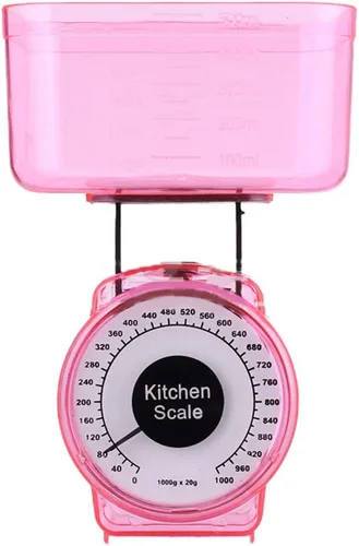 Vista 3 de Báscula de cocina pequeña báscula mecánica para pesar alimentos Colores fáciles de usar Escala aleatoria