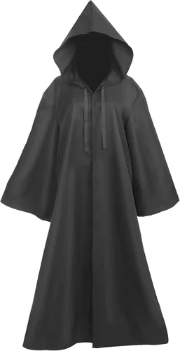 Vista 3 de Men Cloak Unisex Adult Robe Anime Cosplay Costume Kids Cape with Headband and Ring Halloween Cosplay Costumes