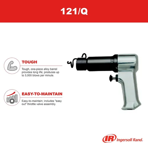 Vista 2 de Ingersoll Rand 121Q Super Duty Martillo neumático, 3000 BPM, carrera de 2-932