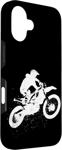 Vista 3 de iPhone 16 Dirt Bike Riding Motocross Racing Motorcycle Vintage Graphic Case