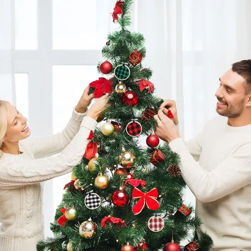 Vista 7 de Caydo 10 mini aros de bordado de 2.5 pulgadas, aro de punto de cruz para bordado, costura práctica y decoración de Navidad