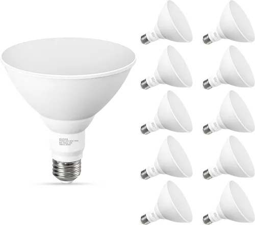 Vista 12 de GvvooHome - Bombillas LED de inundación PAR38 para exterior, equivalente a 100 W, 1050 lm, 5000 K, luz blanca de día, 13 W, intensidad regulable