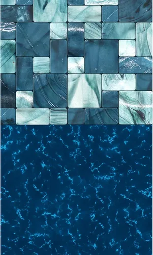 Vista 6 de Blue Wave Emerald Coast - Revestimiento redondo superpuesto de 24 pies para piscinas de pared de acero sobre el suelo, vinilo de calibre estándar
