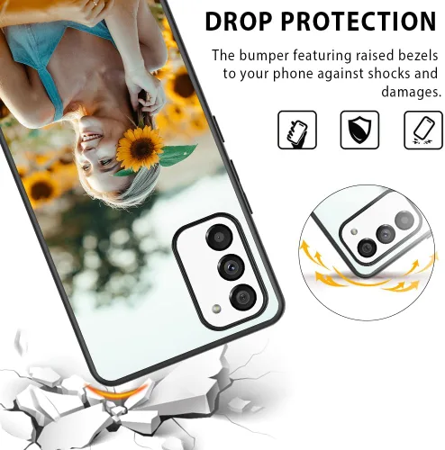 Vista 4 de 5 piezas Galaxy A02S - Funda de sublimación para teléfono en blanco, personalizable, compatible con Samsung Galaxy A02S, TPU suave + policarbonato