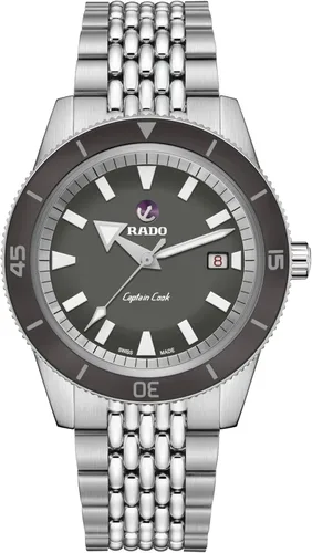 Vista 3 de Rado Reloj automático Captain Cook para hombre, color gris, Gris, Deportes