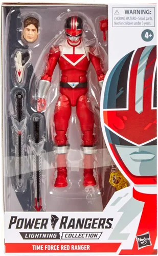 Vista 3 de Power Rangers Lightning Collection Time Force Red Ranger - Figura de acción coleccionable de 6 pulgadas con accesorios