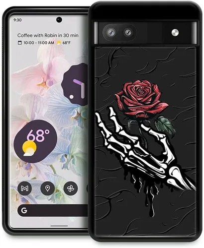 Vista 52 de CARLOCA Funda compatible con Google Pixel 6, diseño gráfico de moda a prueba de golpes, protección antiarañazos y caídas, Google Pixel 6 en blanco