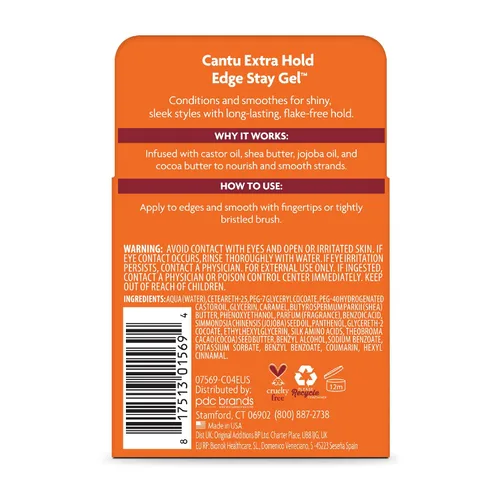 Vista 13 de Cantu Gel Extra Hold Edge Stay con manteca de karité, 2.25 onzas (el embalaje puede variar) (paquete de 2)
