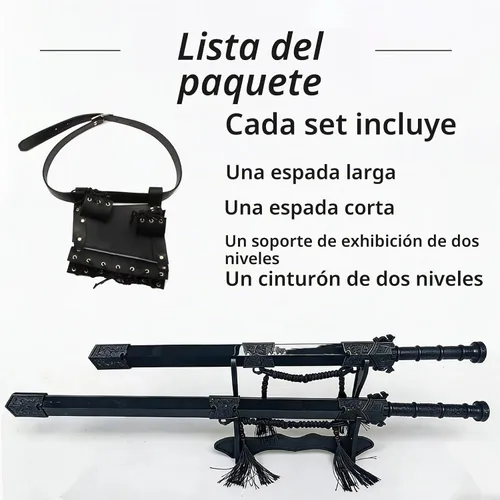 Vista 2 de High Strength Polypropylen Plastic Sword Ancient Style Embroidery Spring Sword with Sheath for Practice and Training
