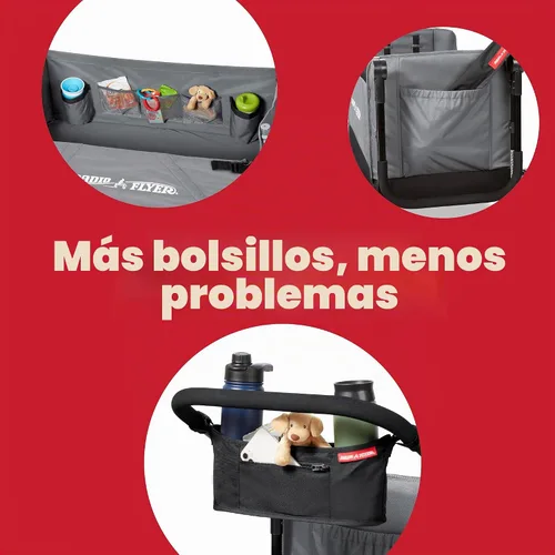 Vista 5 de Radio Flyer City Luxe Stroll 'N Wagon, para mayores de 1 año, cochecito para niños