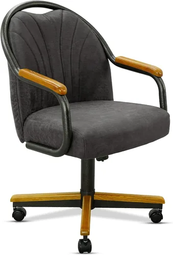 Vista 13 de Chromcraft Juego de 1 silla, silla con ruedas dobles suaves para cocina